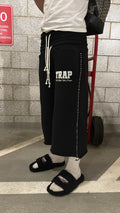 BLACK 3/4 trap shorts