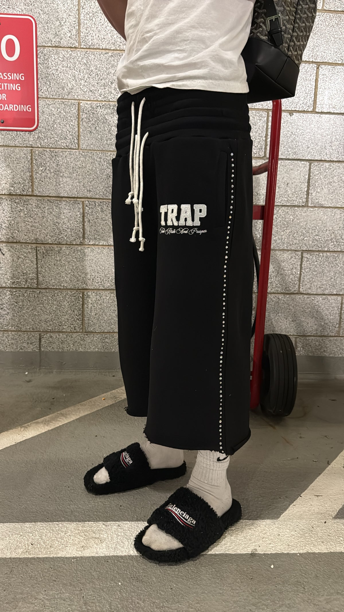 BLACK & GREY TRAP SHORTS